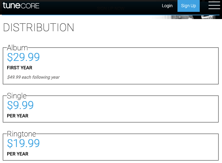 tunecore costs