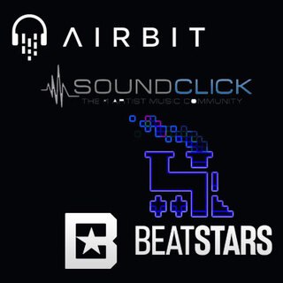 airbit, soundclick, beatstars logos