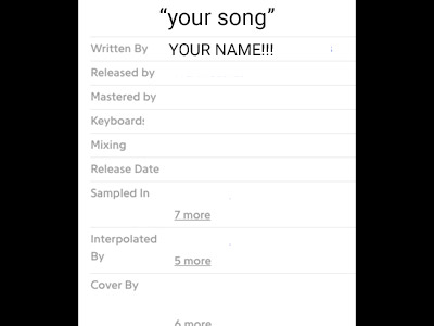 "Your Song" written by Your Name