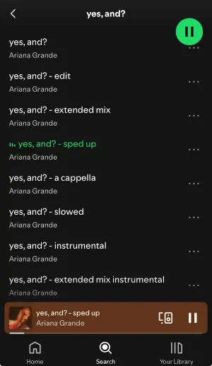 song version