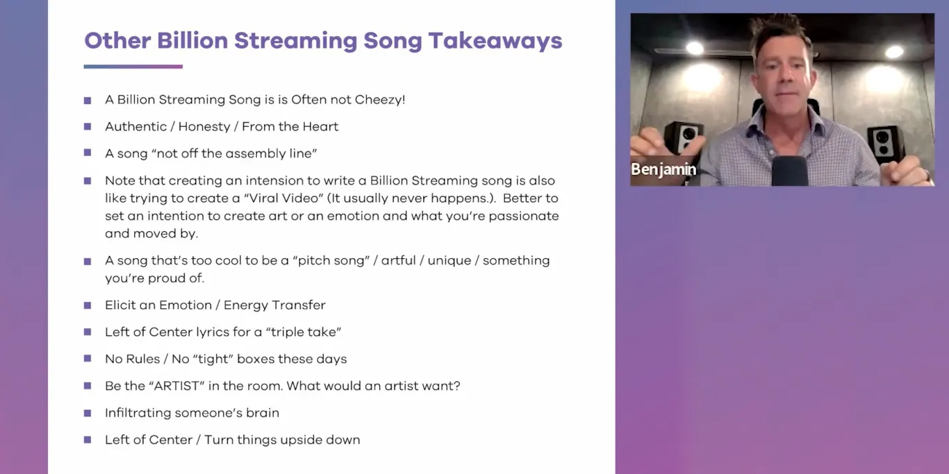 other billion streaming song takeaways